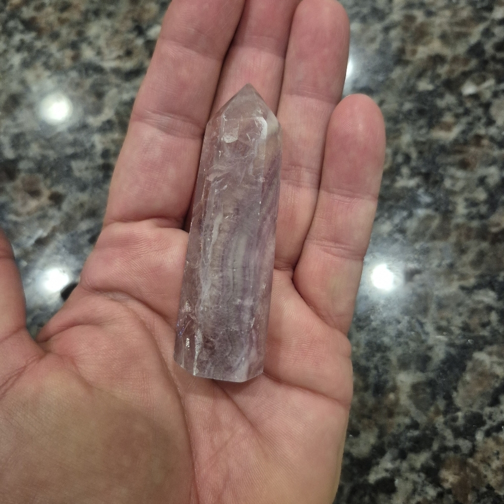 Natural Fluorite Crystal Point Obelisk Tower #P - Picture 8 of 8